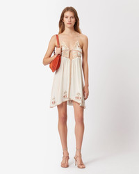 オールインワン・サロペット Isabel Marant Bretty Cotton Minidress Bretty embroidered cotton and silk minidress in blue