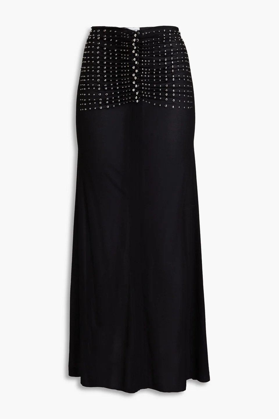 Studded cupro-blend jersey maxi skirt - 1