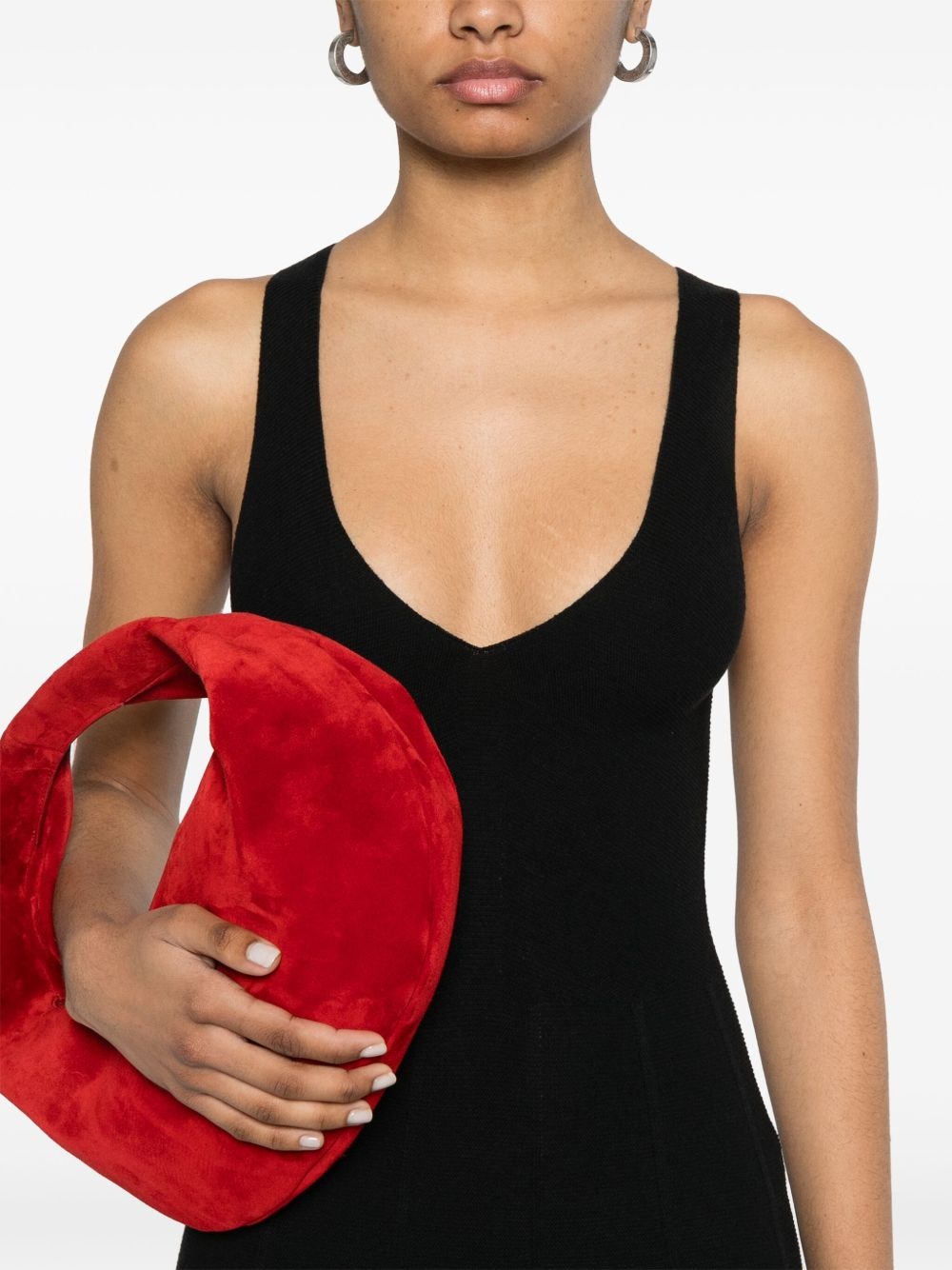 v-neck midi dress - 5