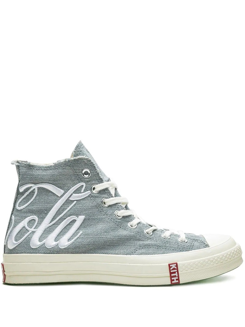 x Kith X Coca-Cola Chuck 70 Hi "Washed Denim" sneakers 1