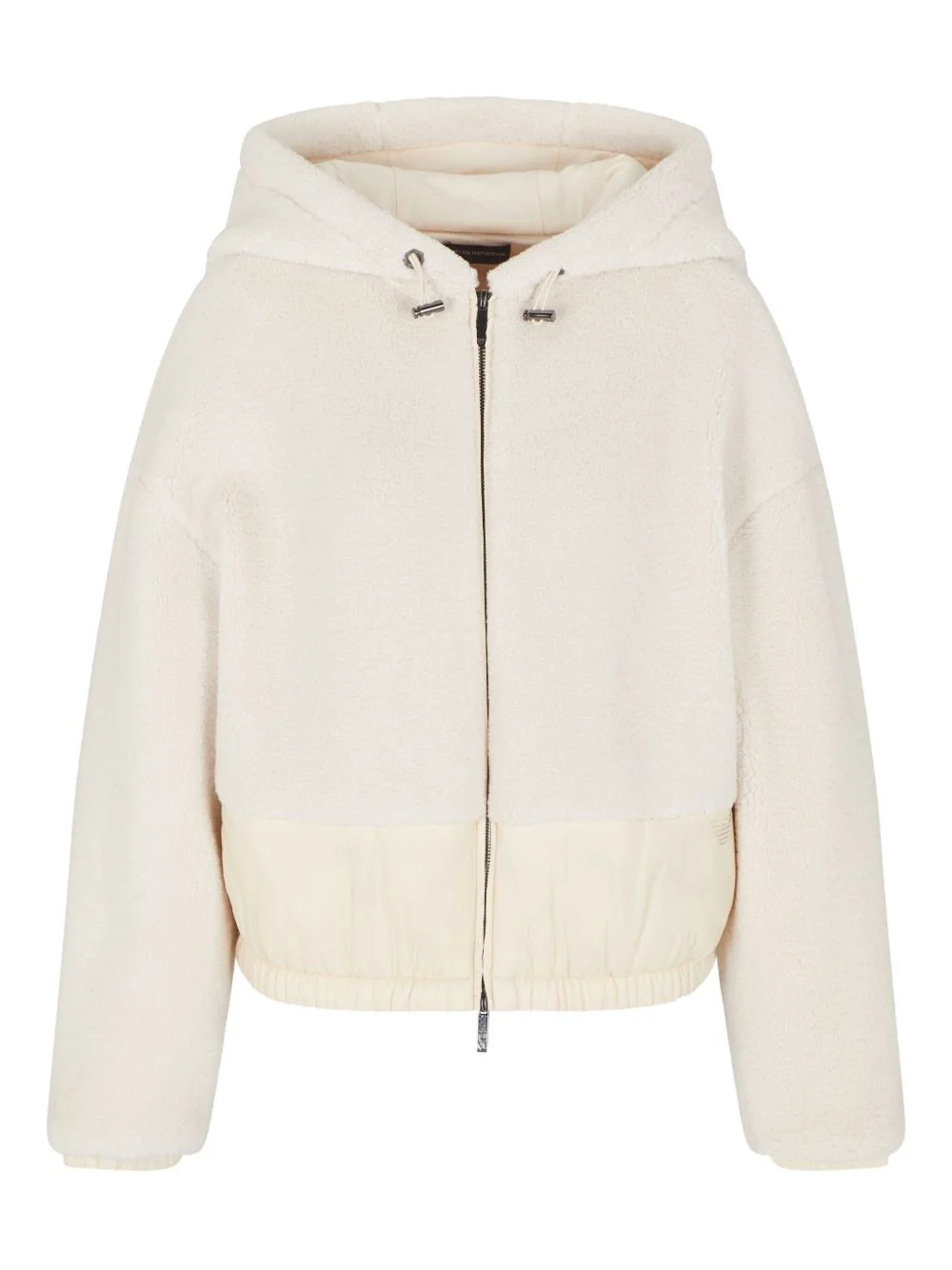 fleece-texture hooded jacket - 1