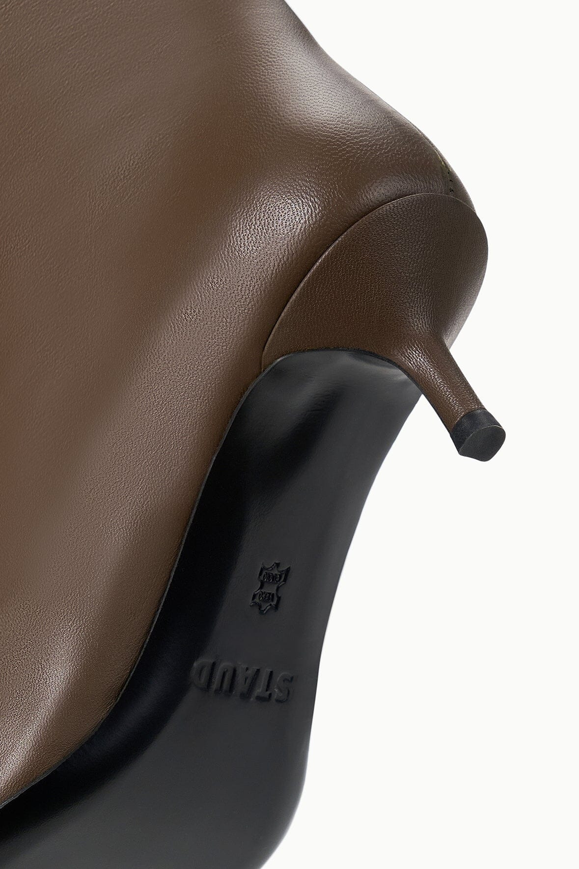 STAUD SEBASTIAN KITTEN HEEL BOOT TRUFFLE - 8