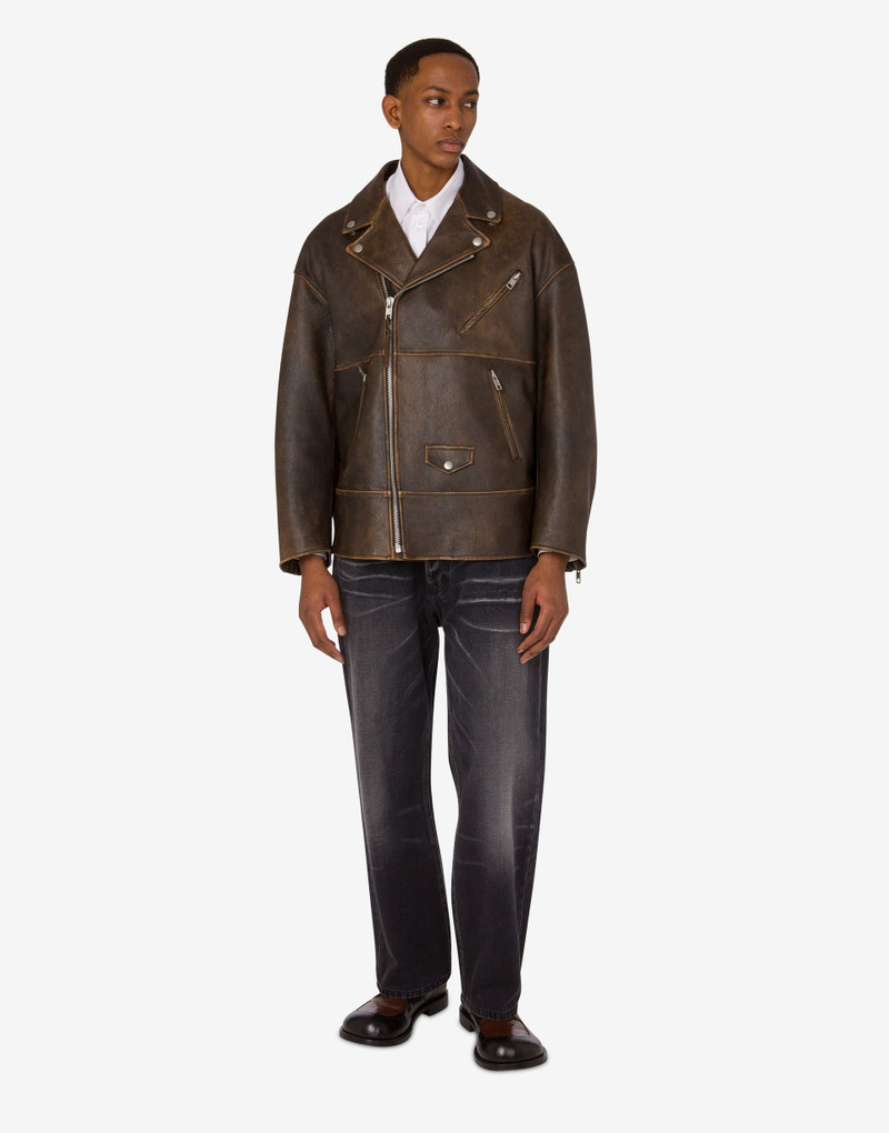 NAPPA LEATHER BIKER JACKET SMILEY® 1