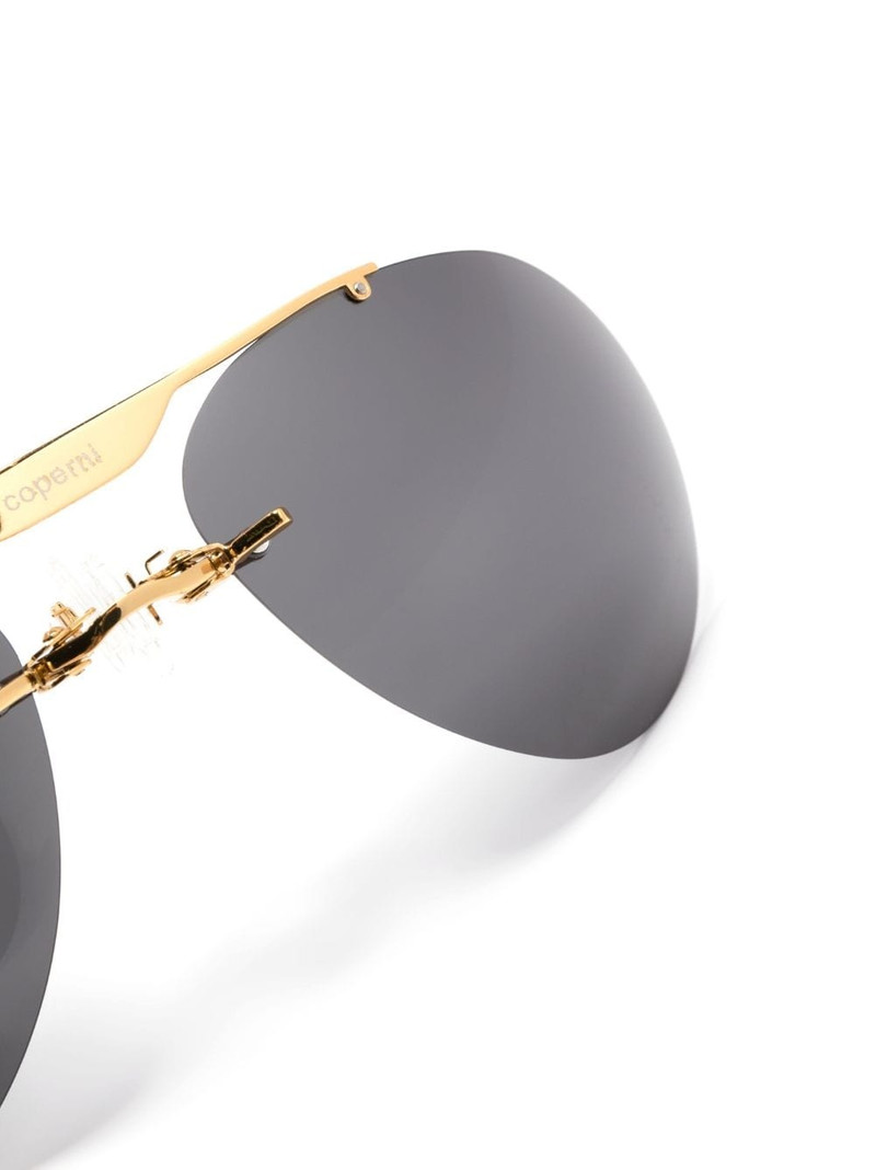 pilot-frame clip-on sunglasses 3