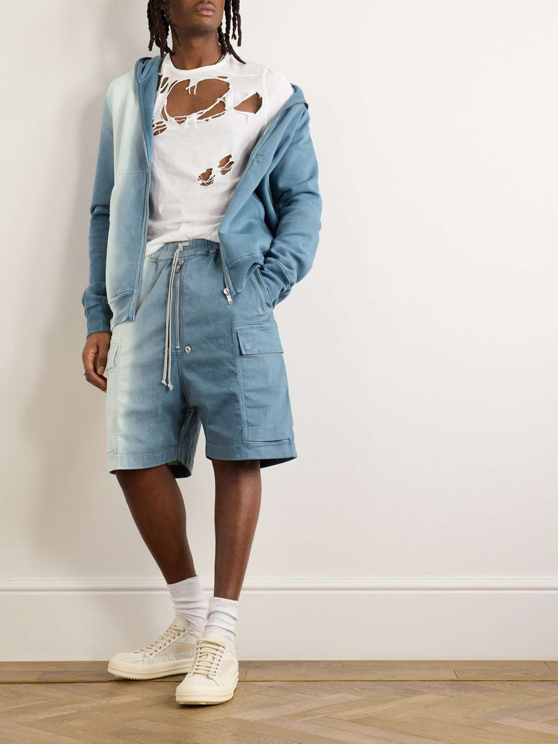 Rick Owens DRKSHDW Dégradé Cotton-Jersey Zip-Up Hoodie outlook