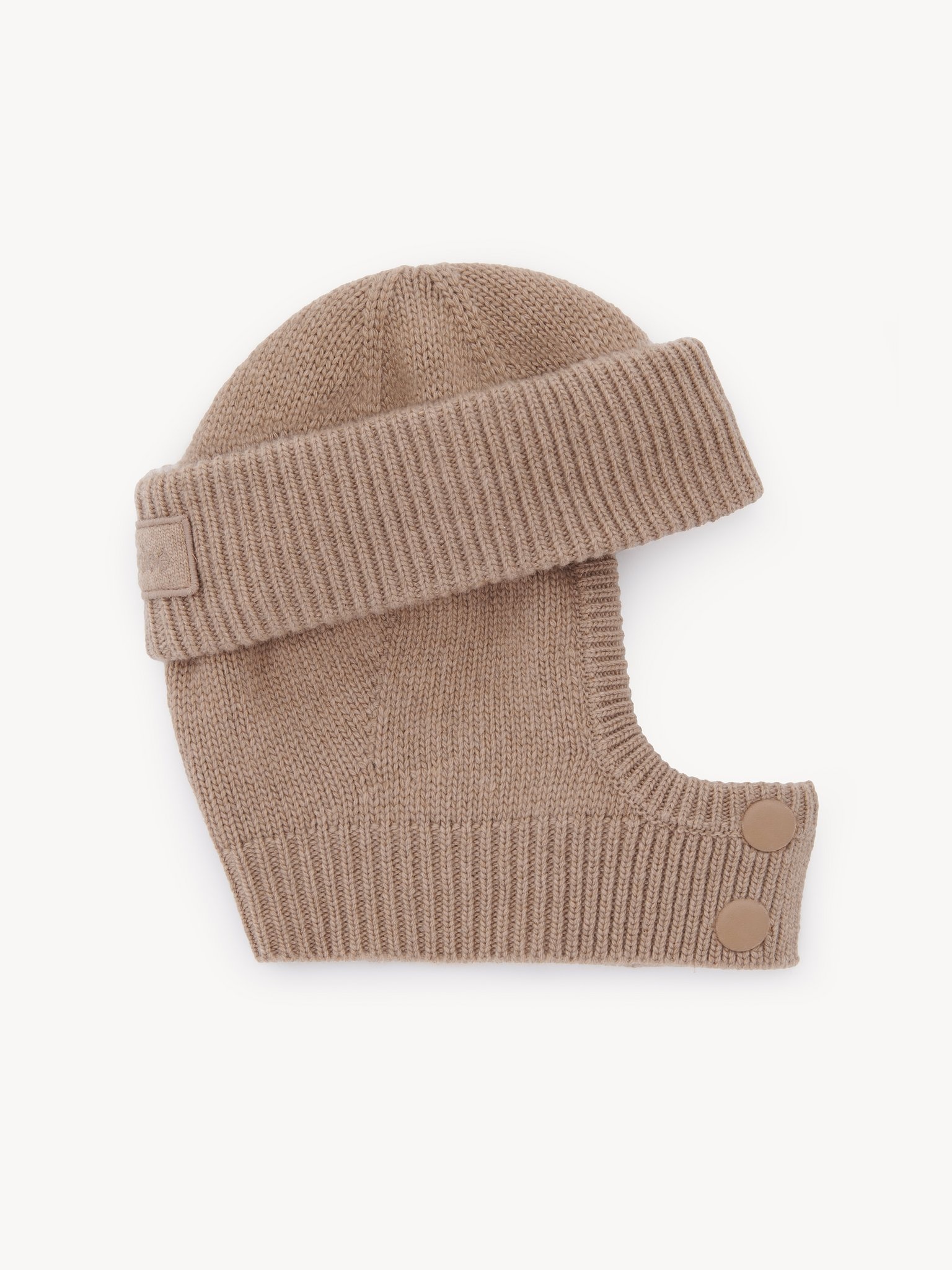 THE CHLOÉ SIGNATURE KNIT BALACLAVA IN WOOL & CASHMERE - 1