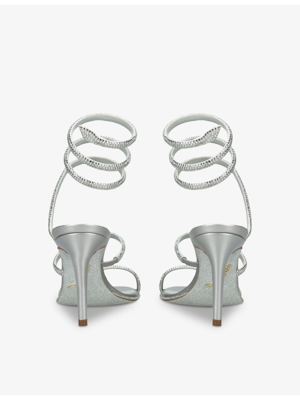 Cleo rhinestone-embellished heeled satin sandals - 2