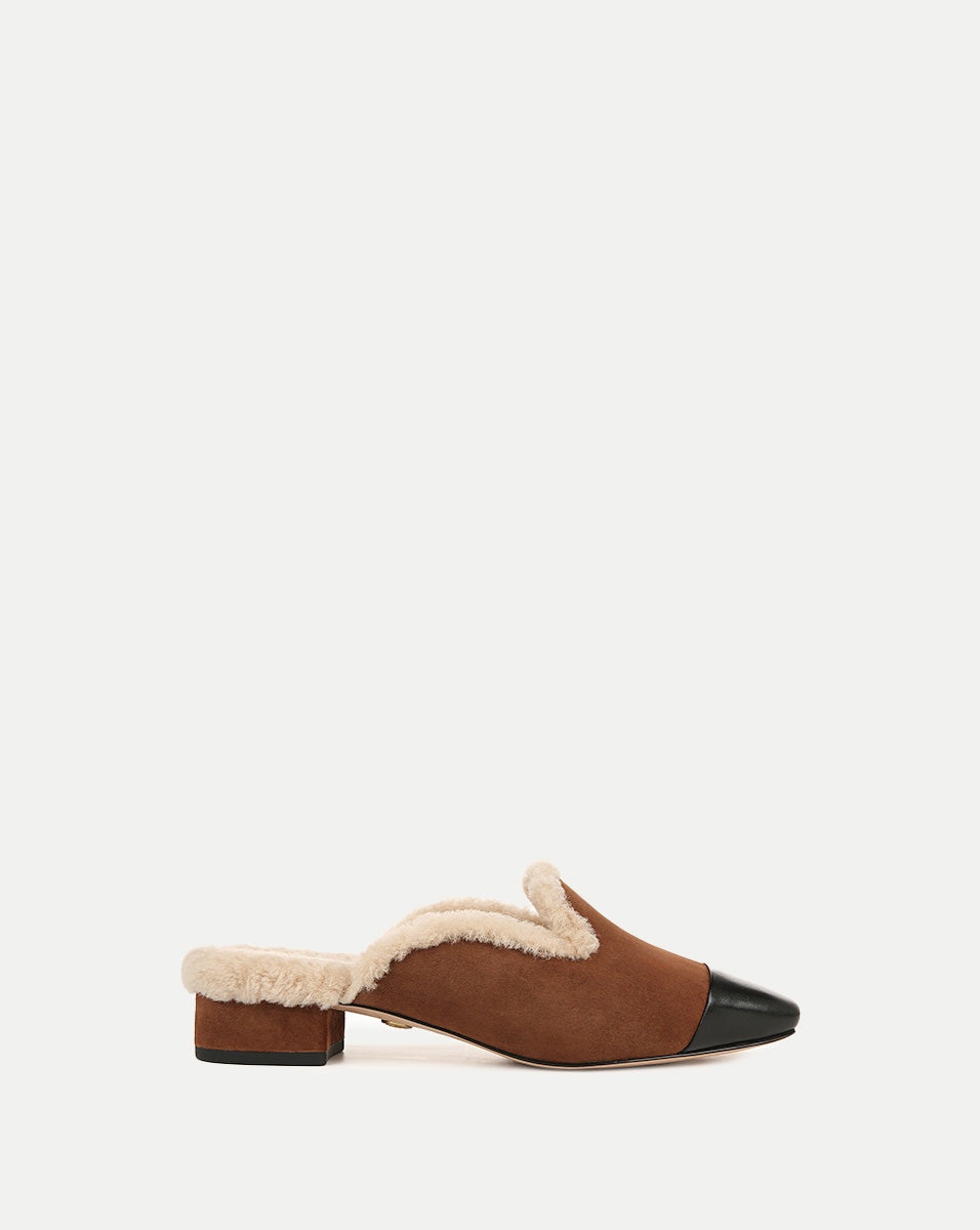 CECILE SHEARLING MULE - 1