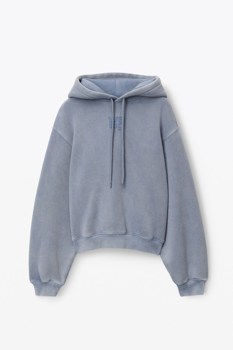puff logo hoodie in terry 1