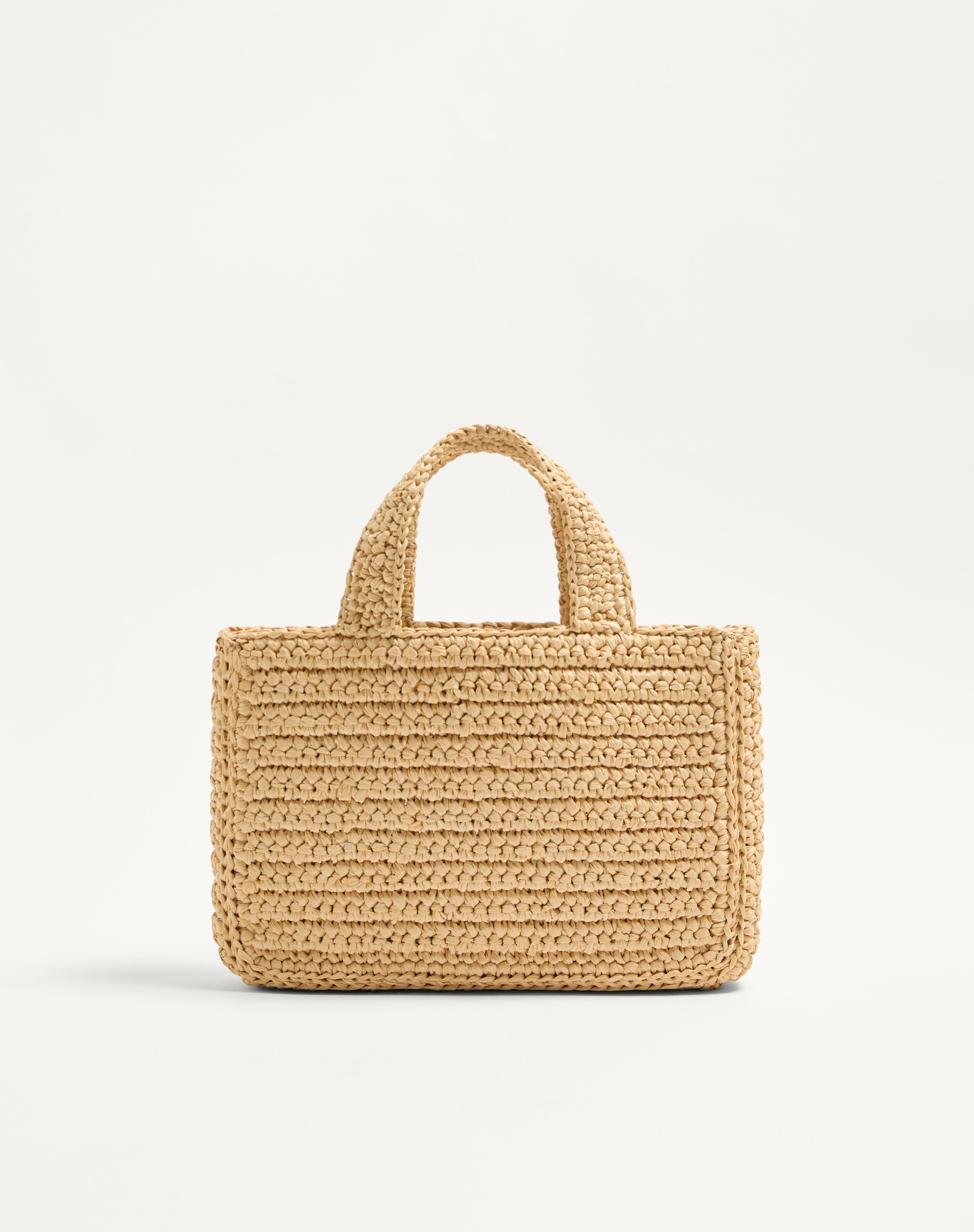 VALENTINO GARAVANI VIVA SUPERSTAR SMALL SHOPPING BAG IN RAFFIA - 5