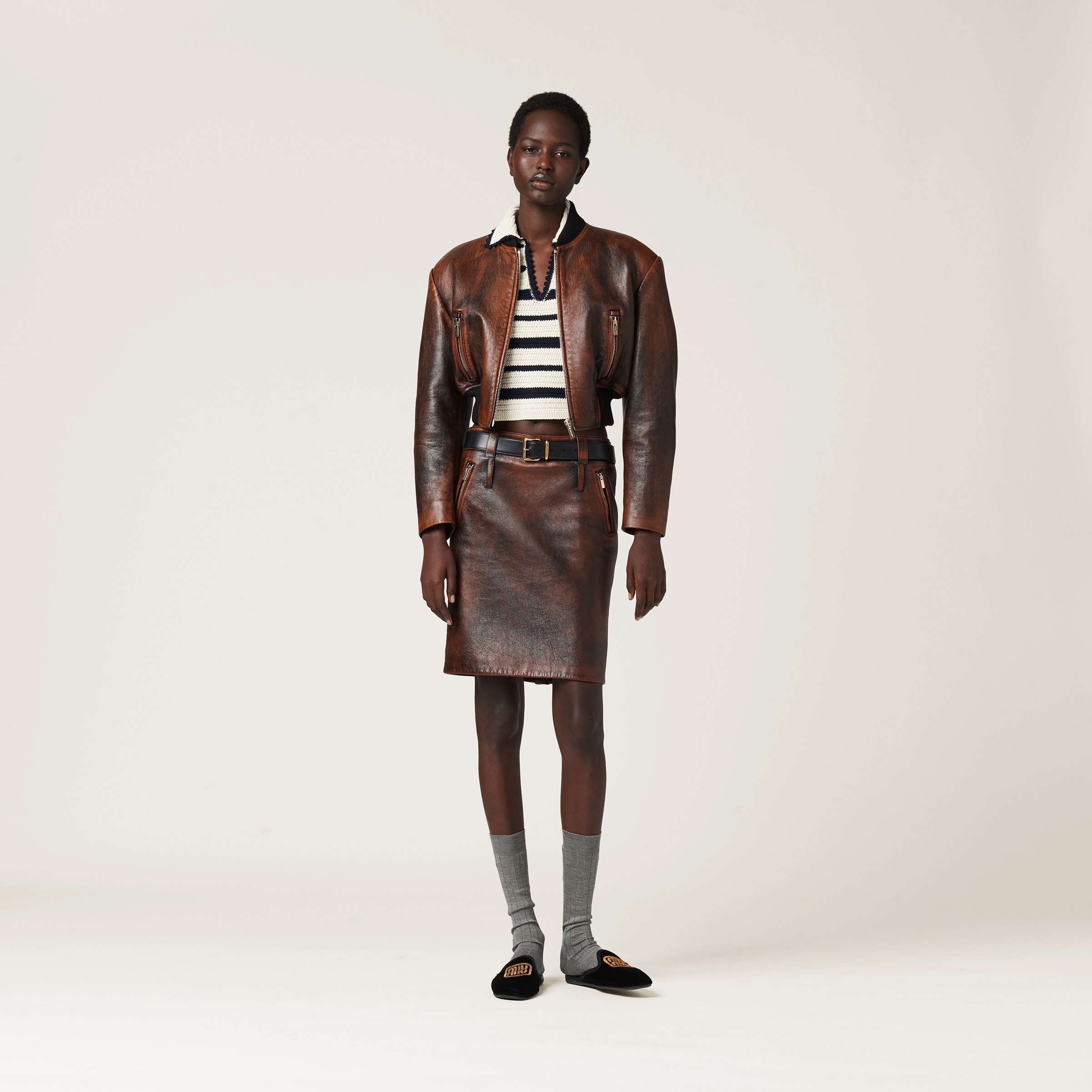 Nappa leather skirt - 2
