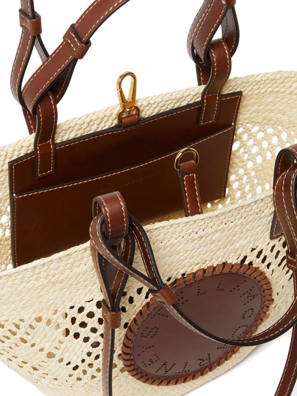 logo-perforated tote bag - 6