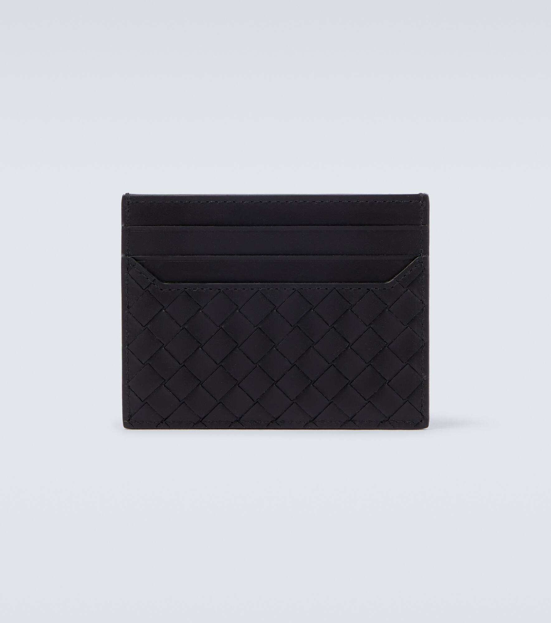 Intrecciato leather card holder - 2