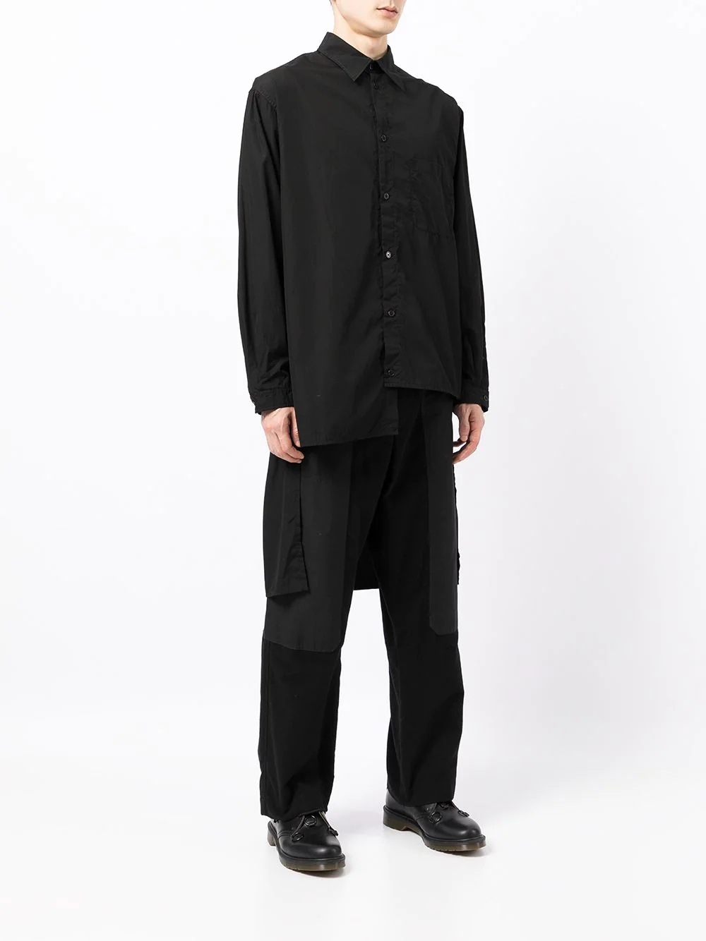 asymmetric cotton shirt - 3