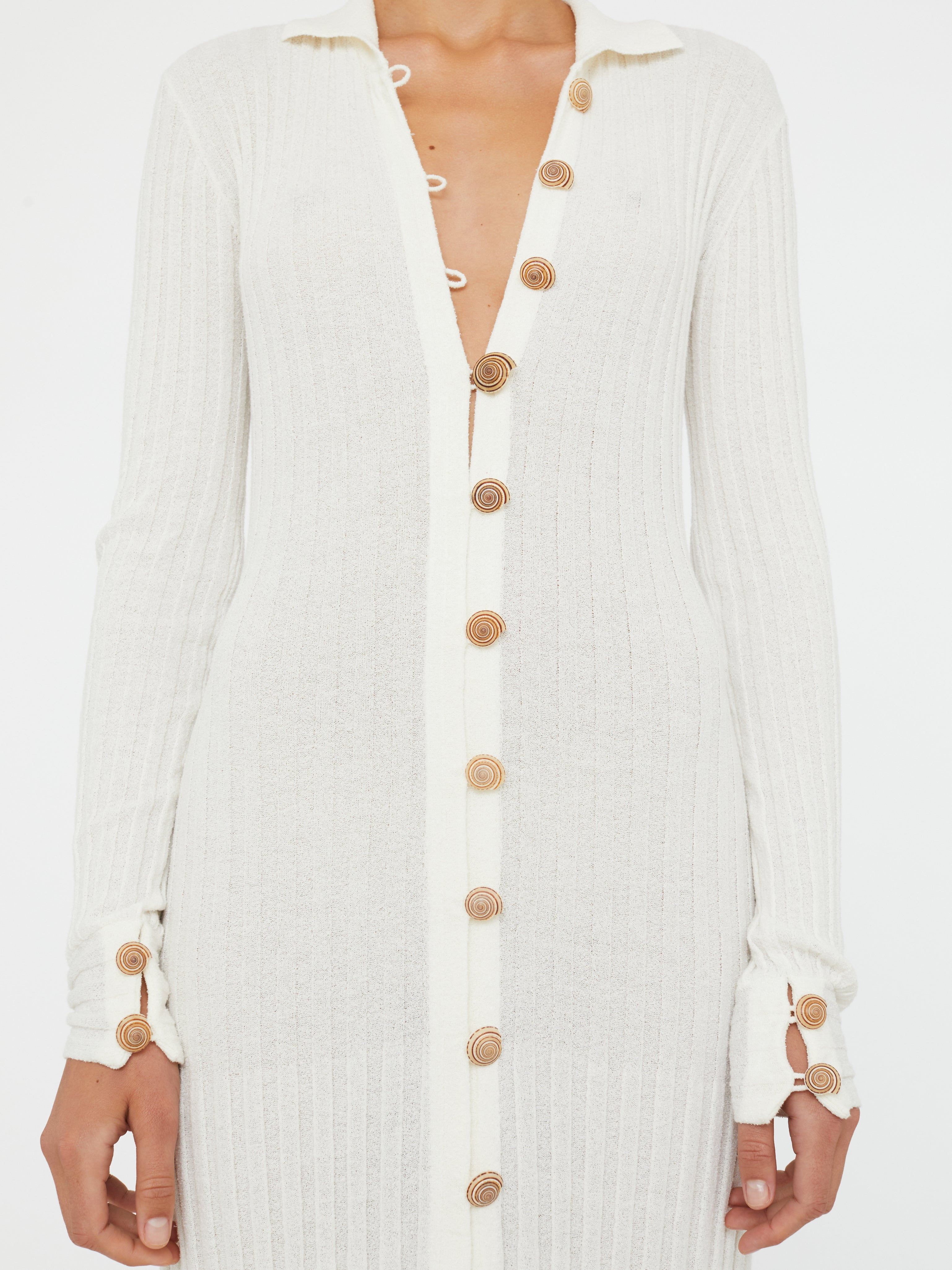 Sundial Shell Knit Cardigan Dress - 3