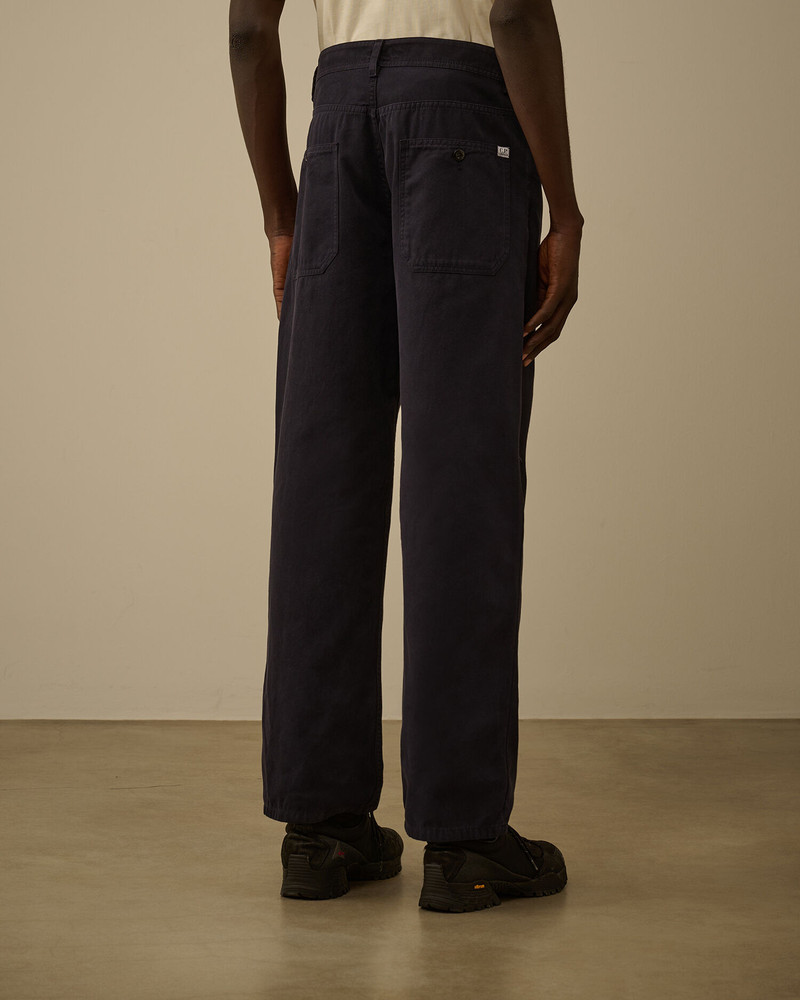 Vintage Army Structure Loose Five Pocket Pants 4