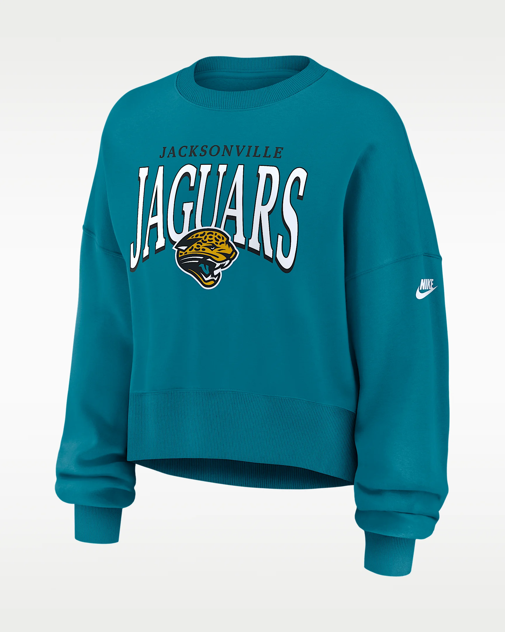Jacksonville Jaguars Rewind Phoenix Women's Nike NFL Oversized Pullover Crew - 1