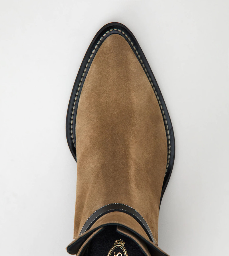 ANKLE BOOTS IN SUEDE - BROWN 4