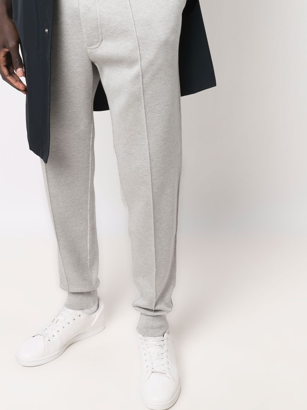 cotton-silk blend track pants - 5