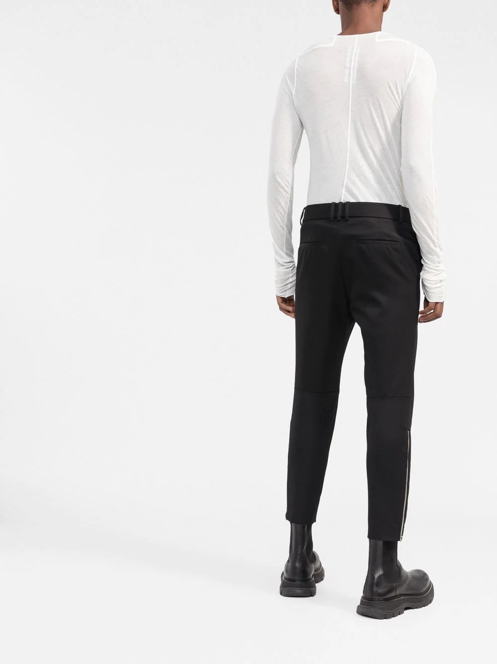 tailored cropped wool trousers - 4