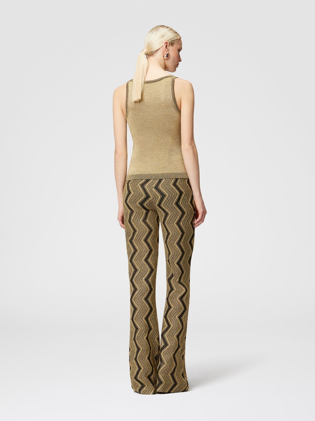 Glitter-effect viscose tank top - 3