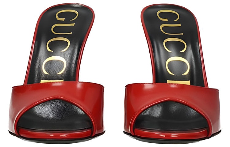 (WMNS) Gucci Slip On Stiletto Heeled Slides 'Red' 593389-CLG00-6634 - 2