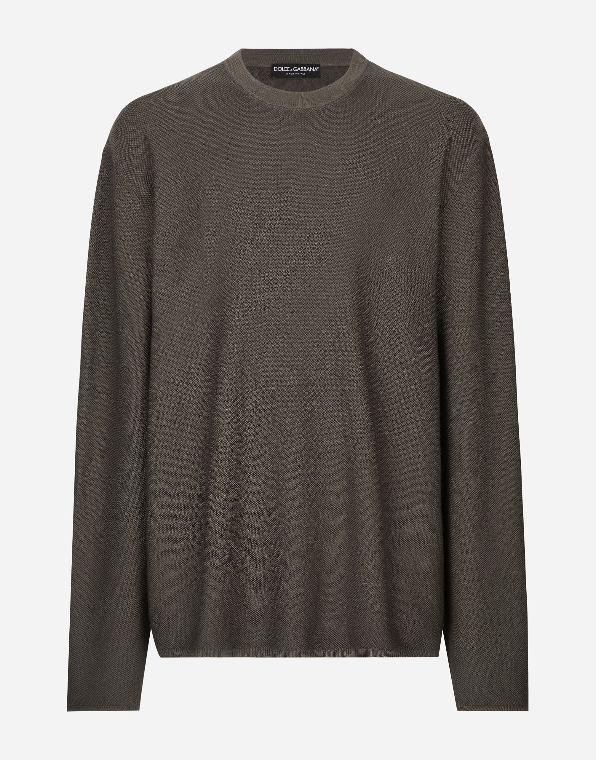 Wool round-neck sweater - 1