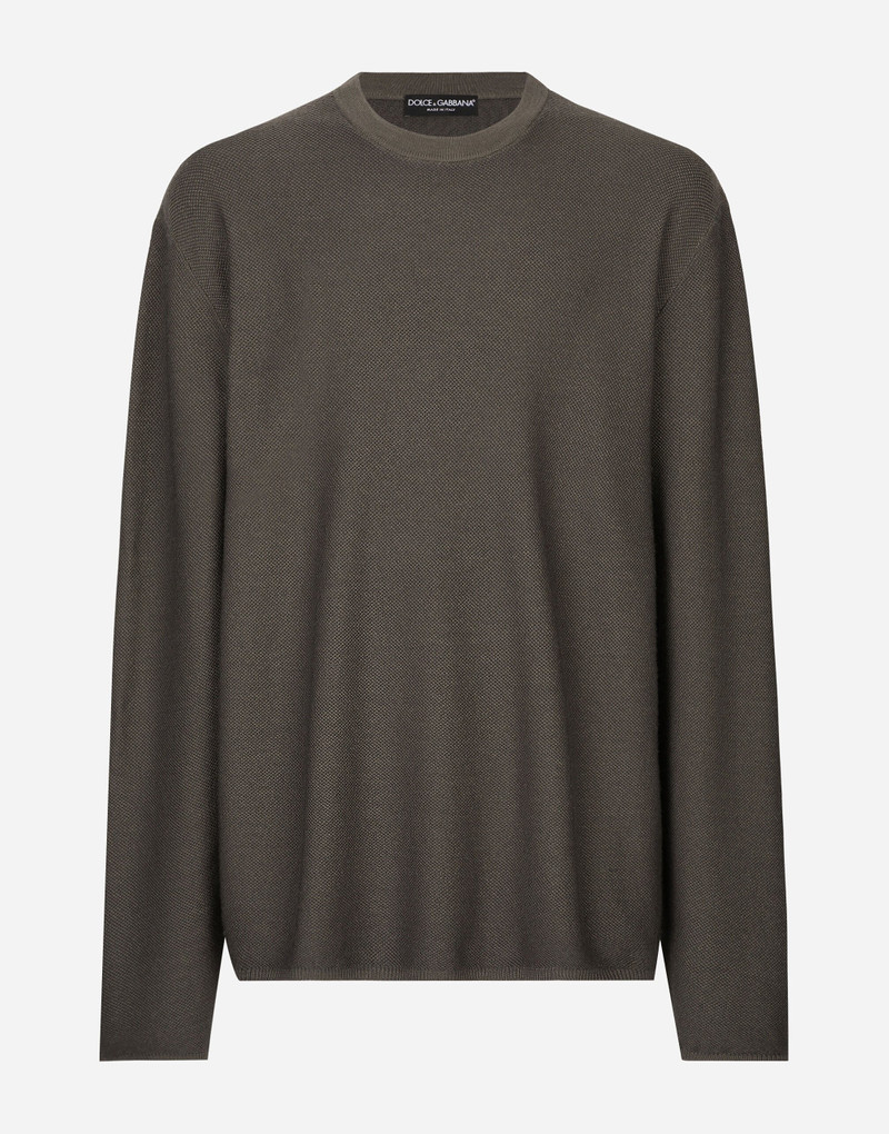 Wool round-neck sweater - 1