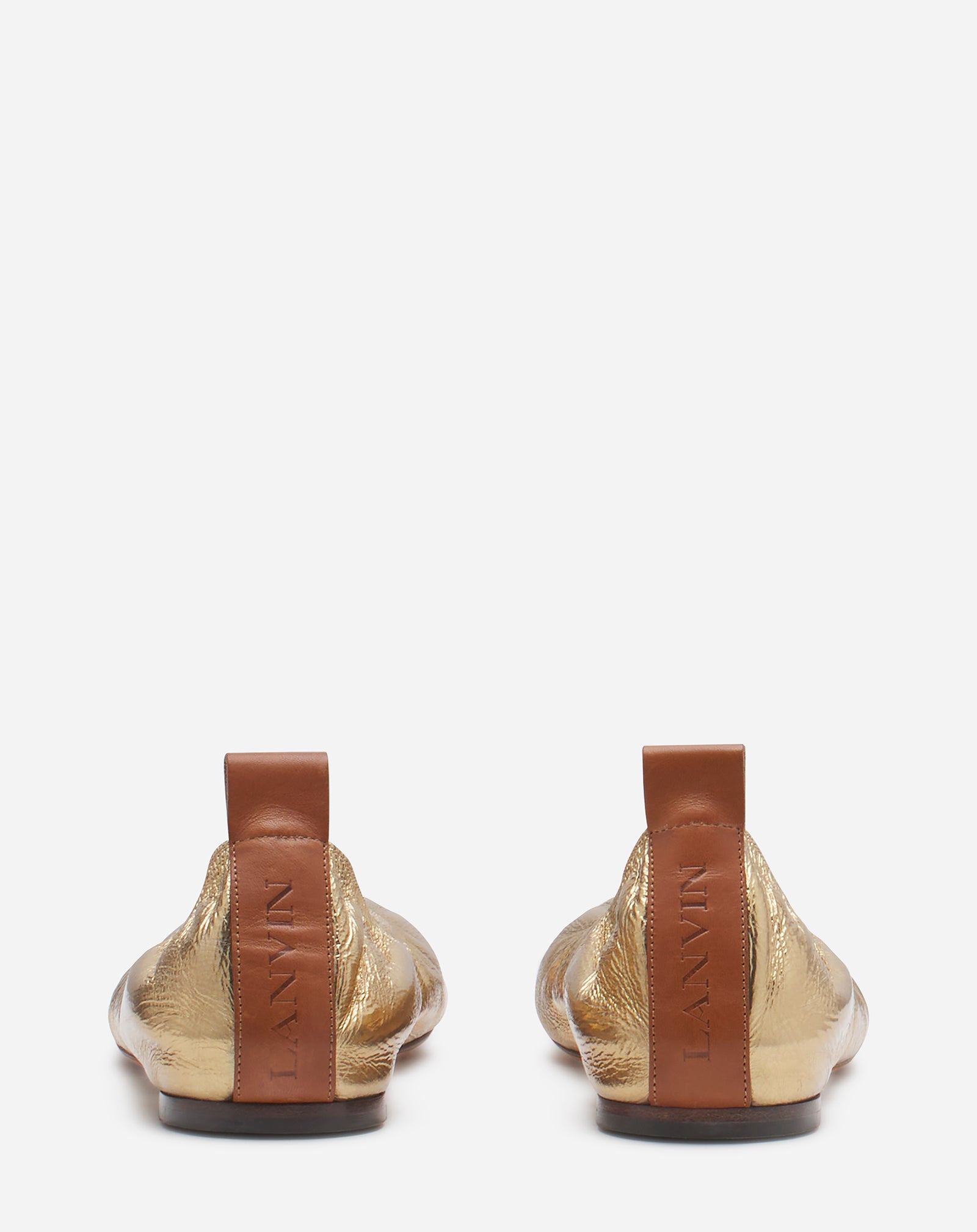THE BALLERINA FLAT IN METALLIC LEATHER - 3
