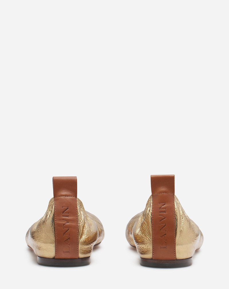 THE BALLERINA FLAT IN METALLIC LEATHER 3