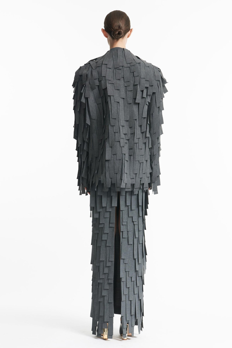 MULTI RECTANGLE TAILORED JACKET GREY - PRE-ORDER 3