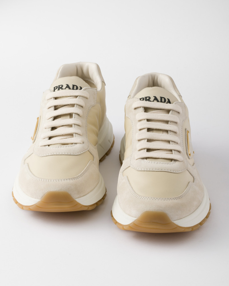 Prax 01 Re-Nylon and suede sneakers 5