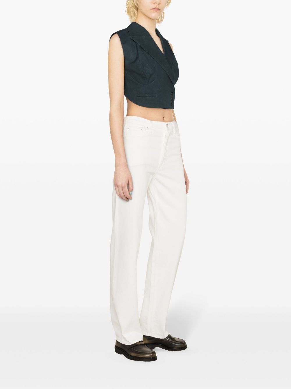 mid-rise straight jeans - 3