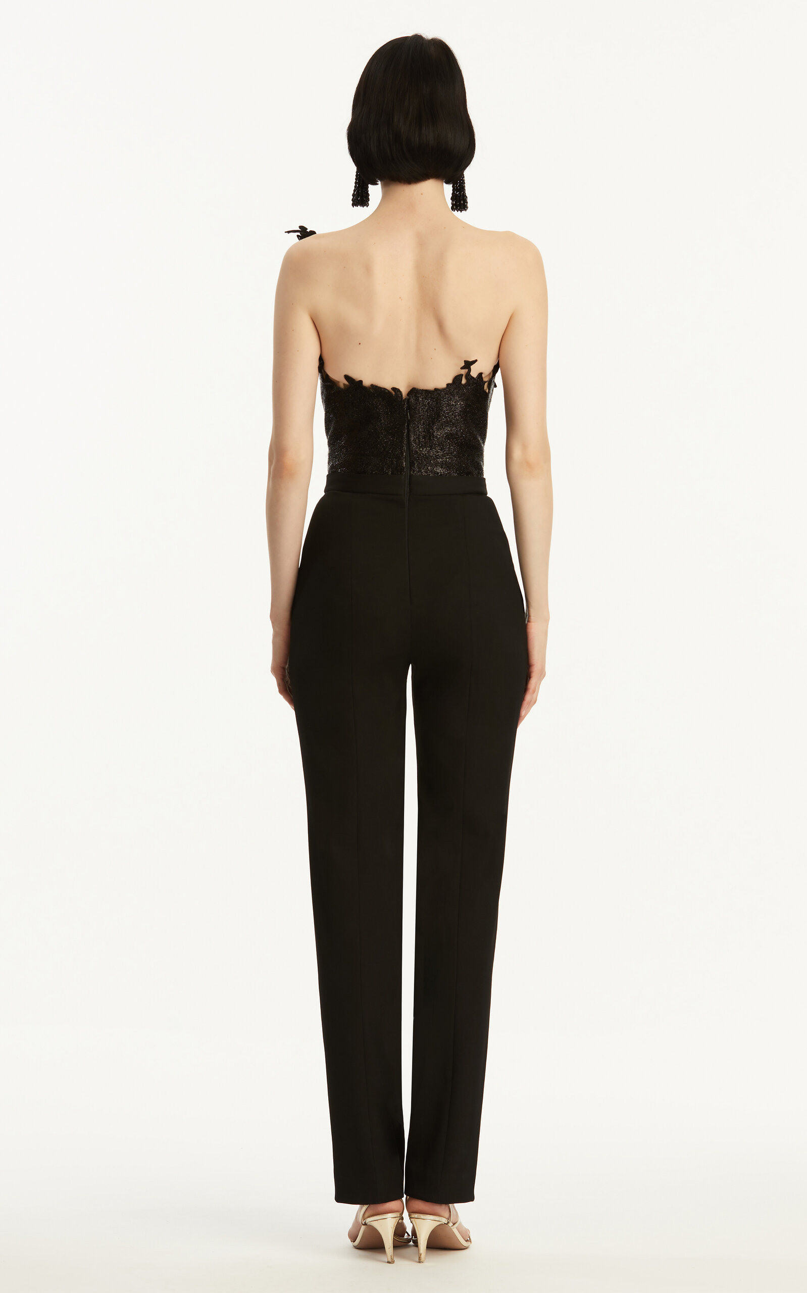 Embroidered Silk Jumpsuit black - 5