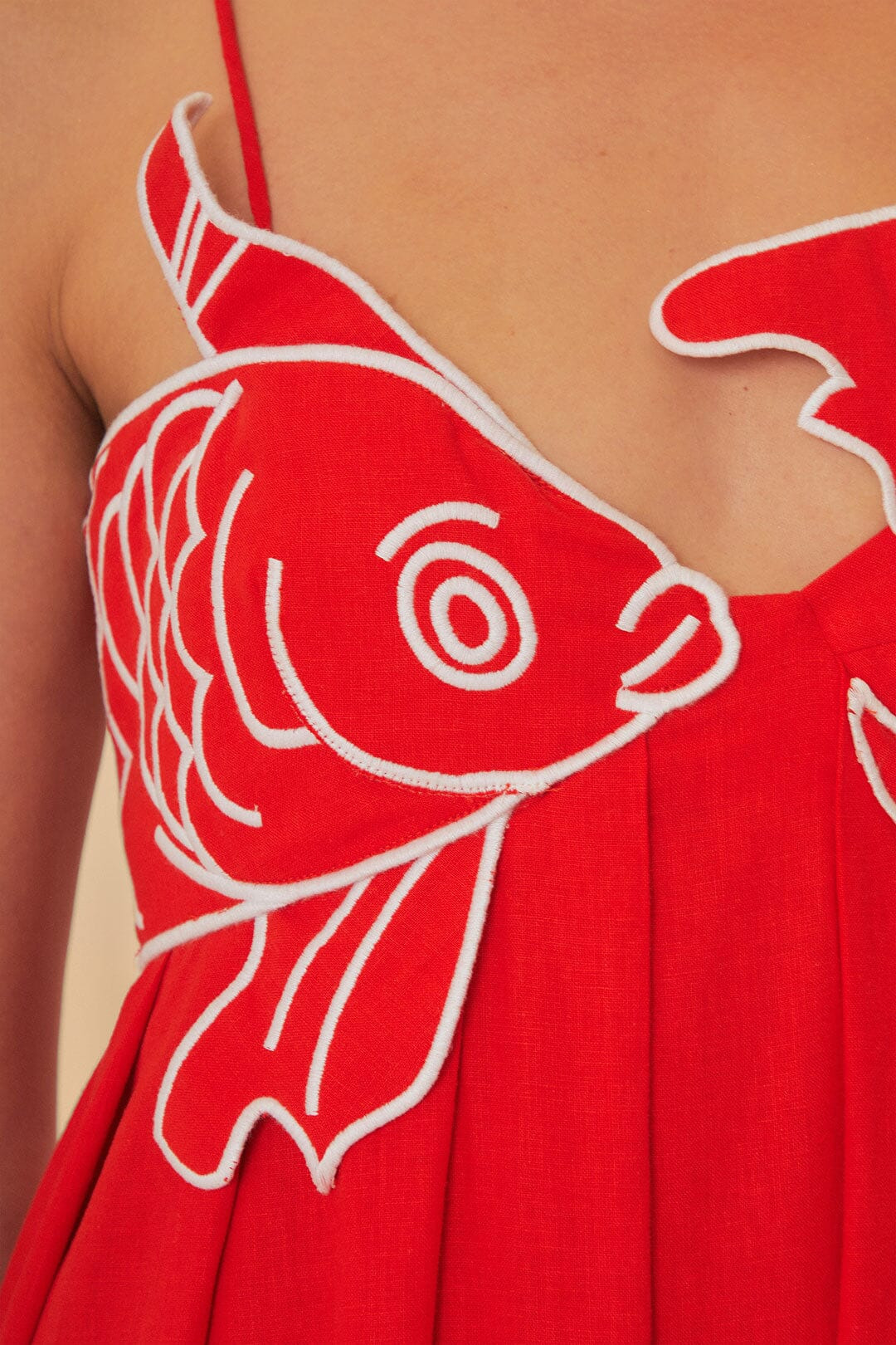 Red Fish Top Maxi Dress - 3