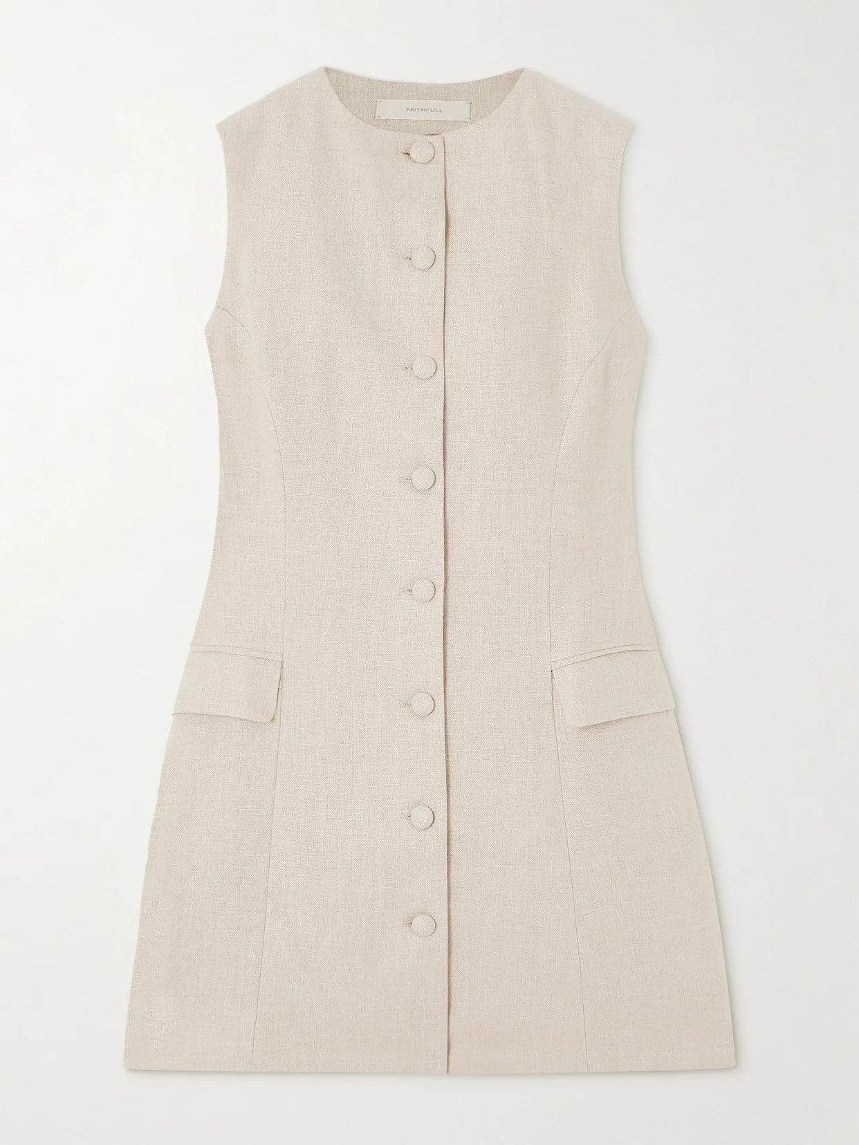 Jane Linen Mini Dress - 1