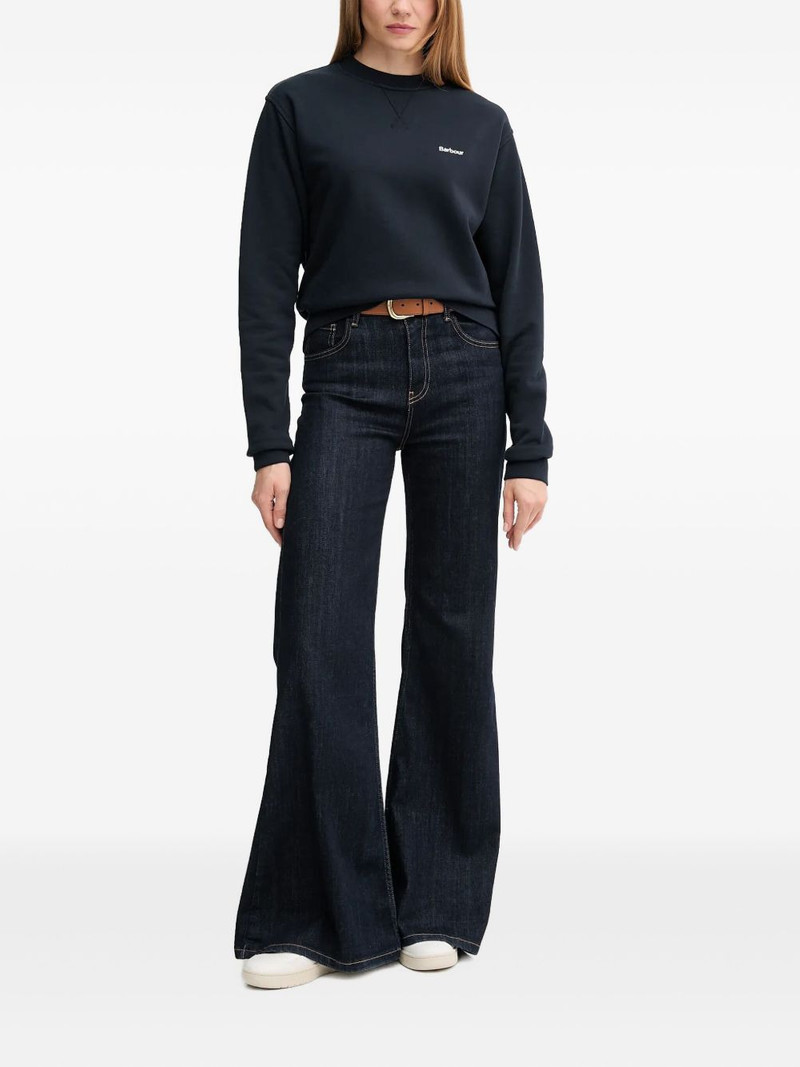 Barbour logo crew-neck sweatshirt outlook