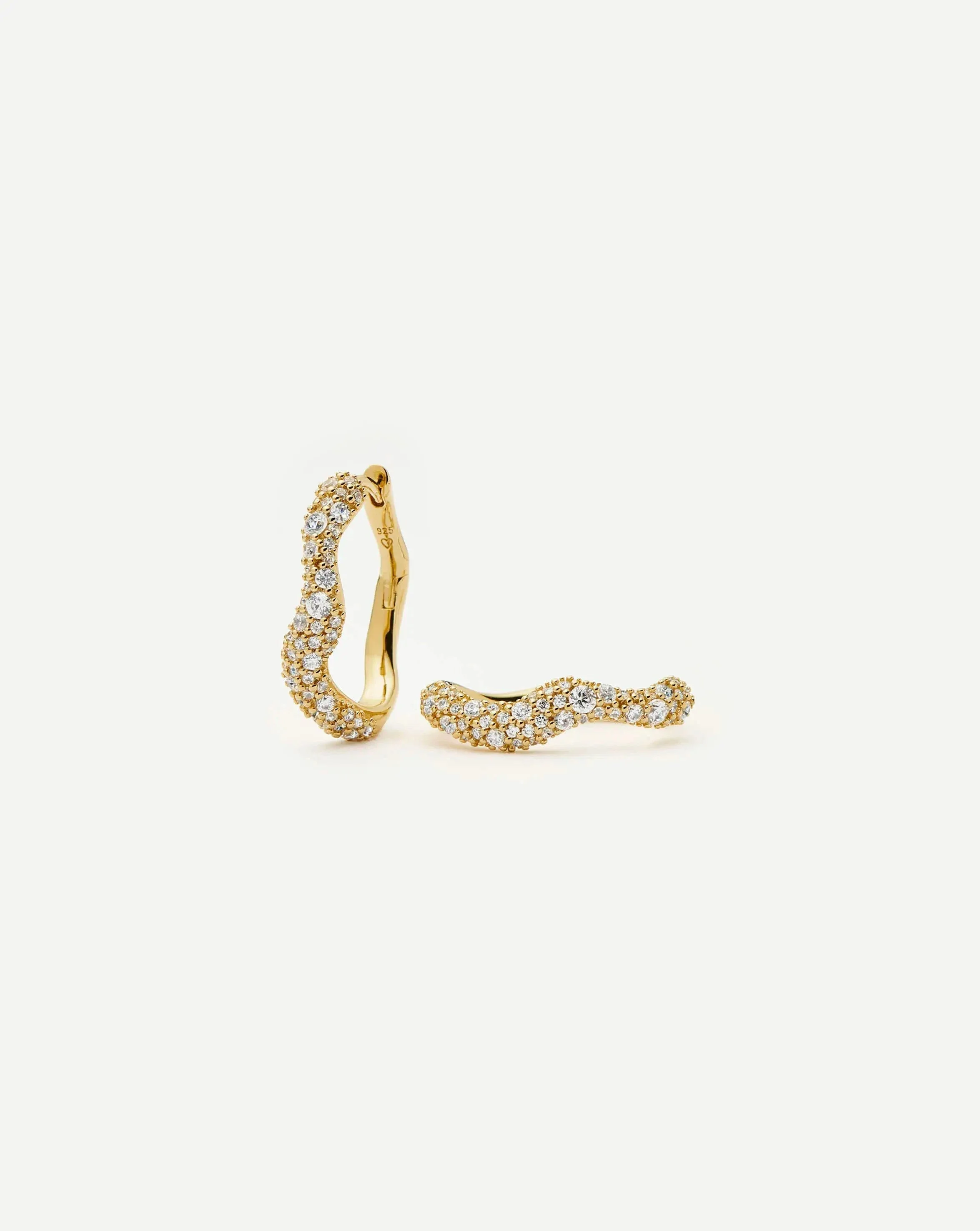 Molten Snow Small Hoop Earrings - 1