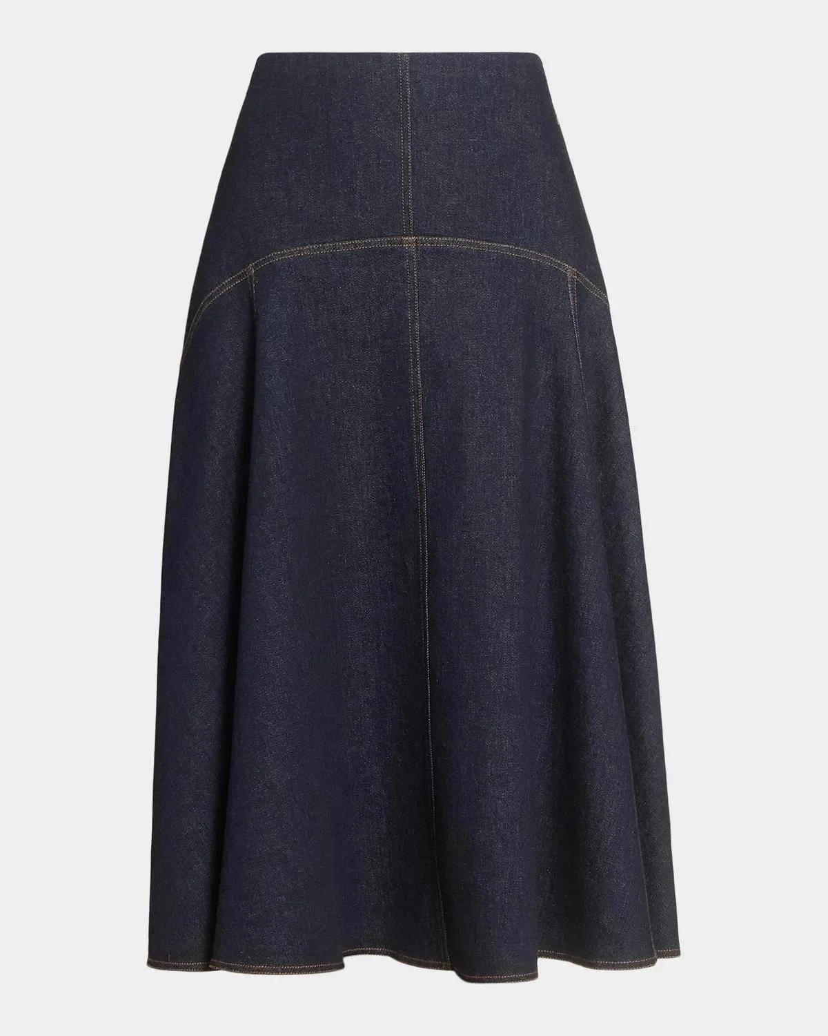 La Jupe Triangle de-Nîmes Denim Midi-Skirt - 1