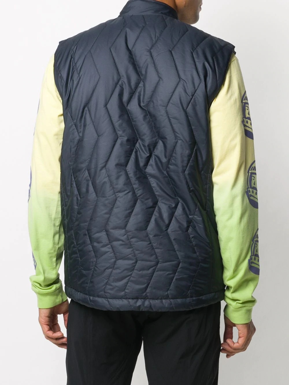 zip-up quilted gilet - 4