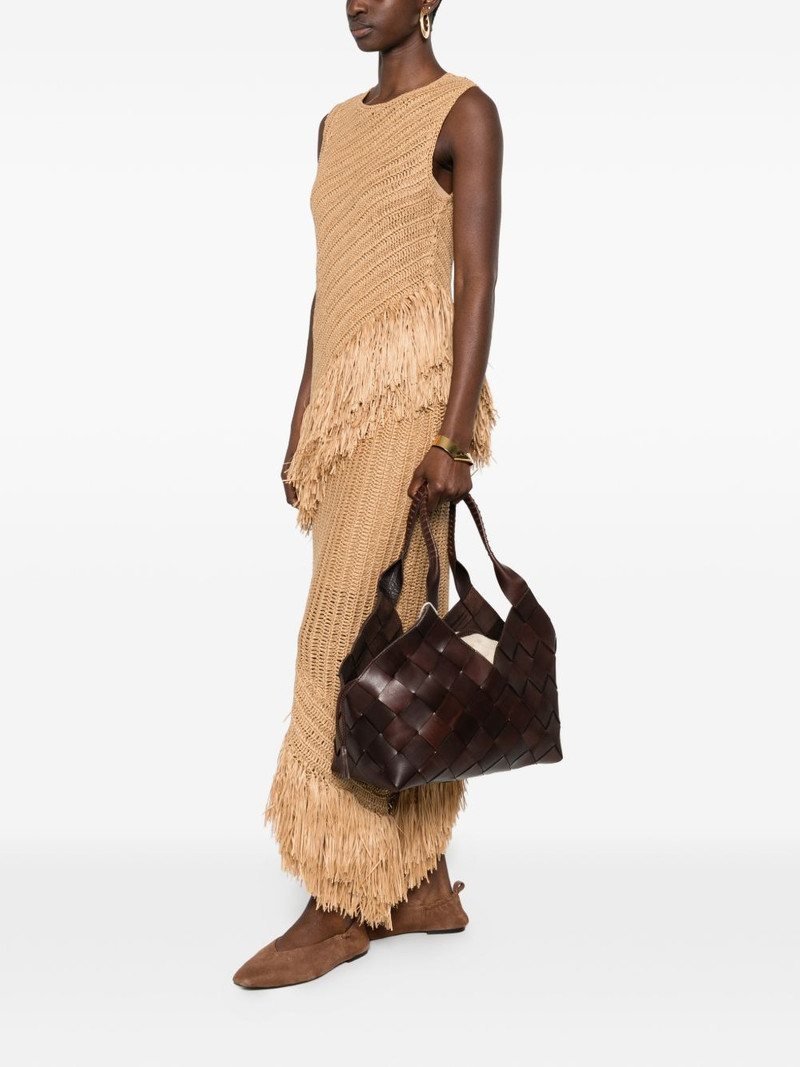 DRAGON DIFFUSION Castello woven-leather tote bag outlook