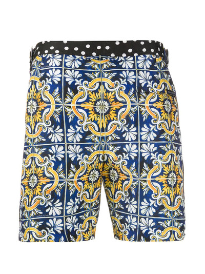 Dolce & Gabbana Maiolica print swim shorts outlook