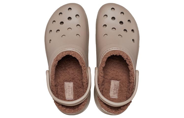 (WMNS) Crocs Classic Platform Lined Clogs 'Mushroom' 207938-195 - 4