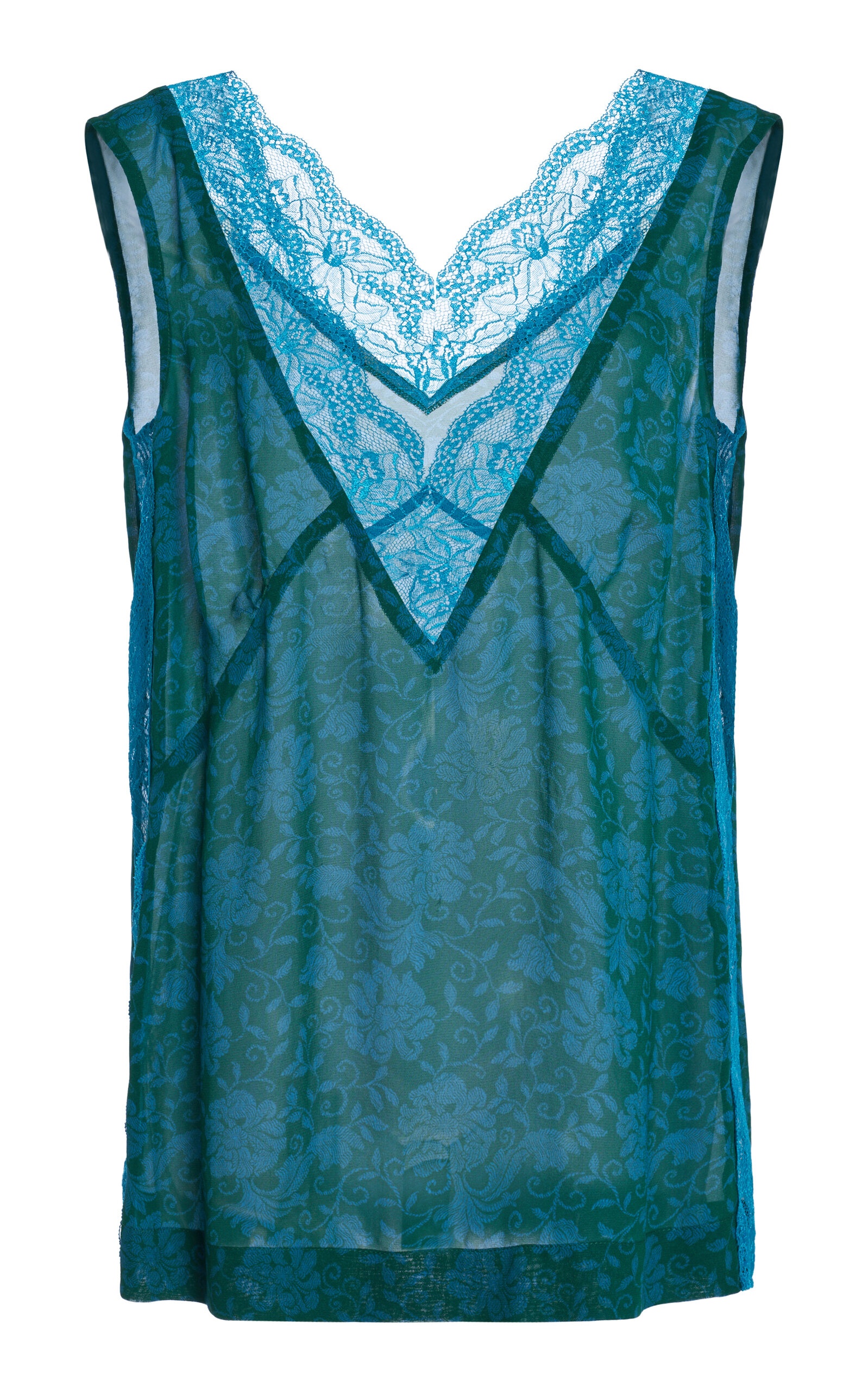 Ciesta Printed Georgette Top turquoise - 1