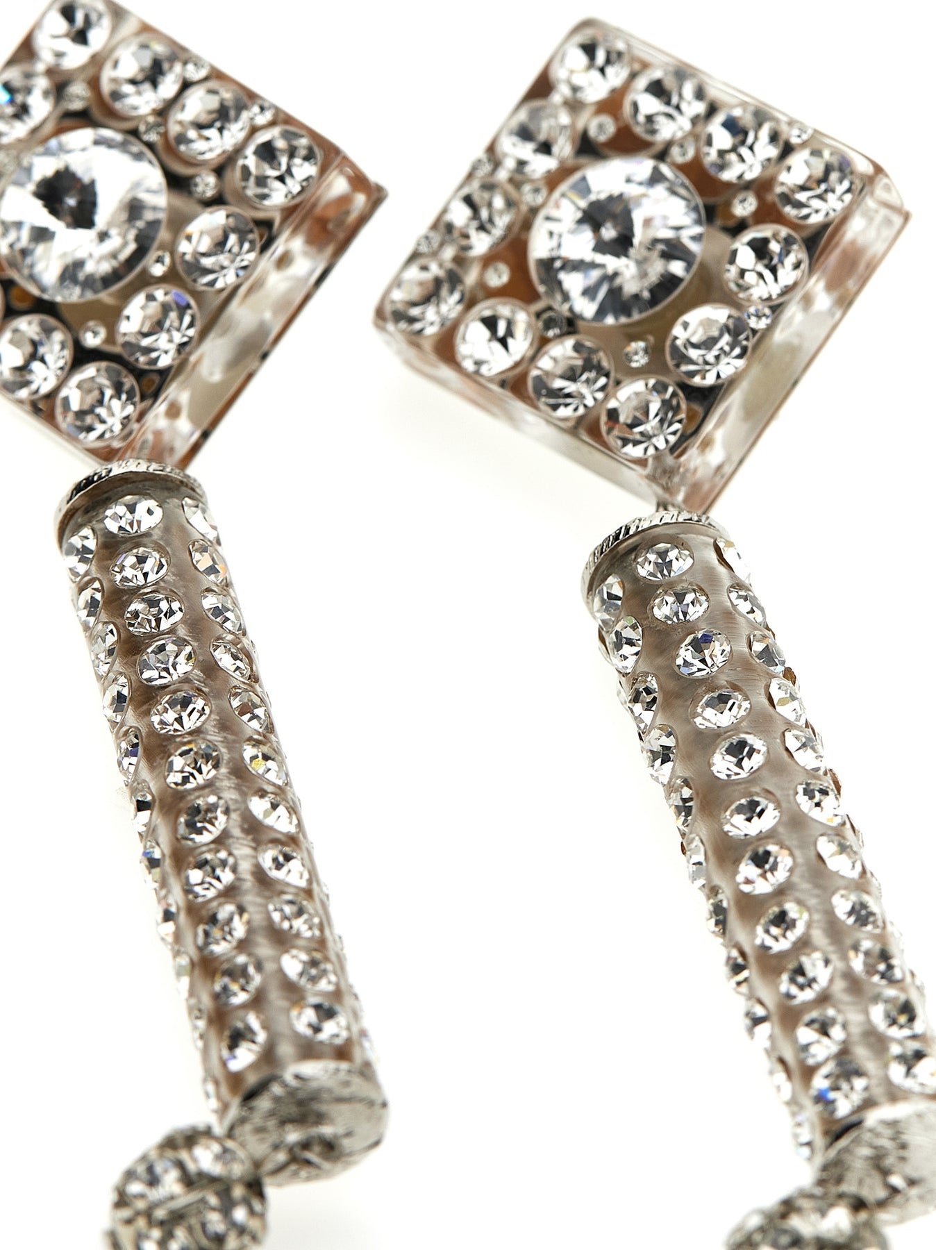 Crystal Earrings Jewelry Silver - 3