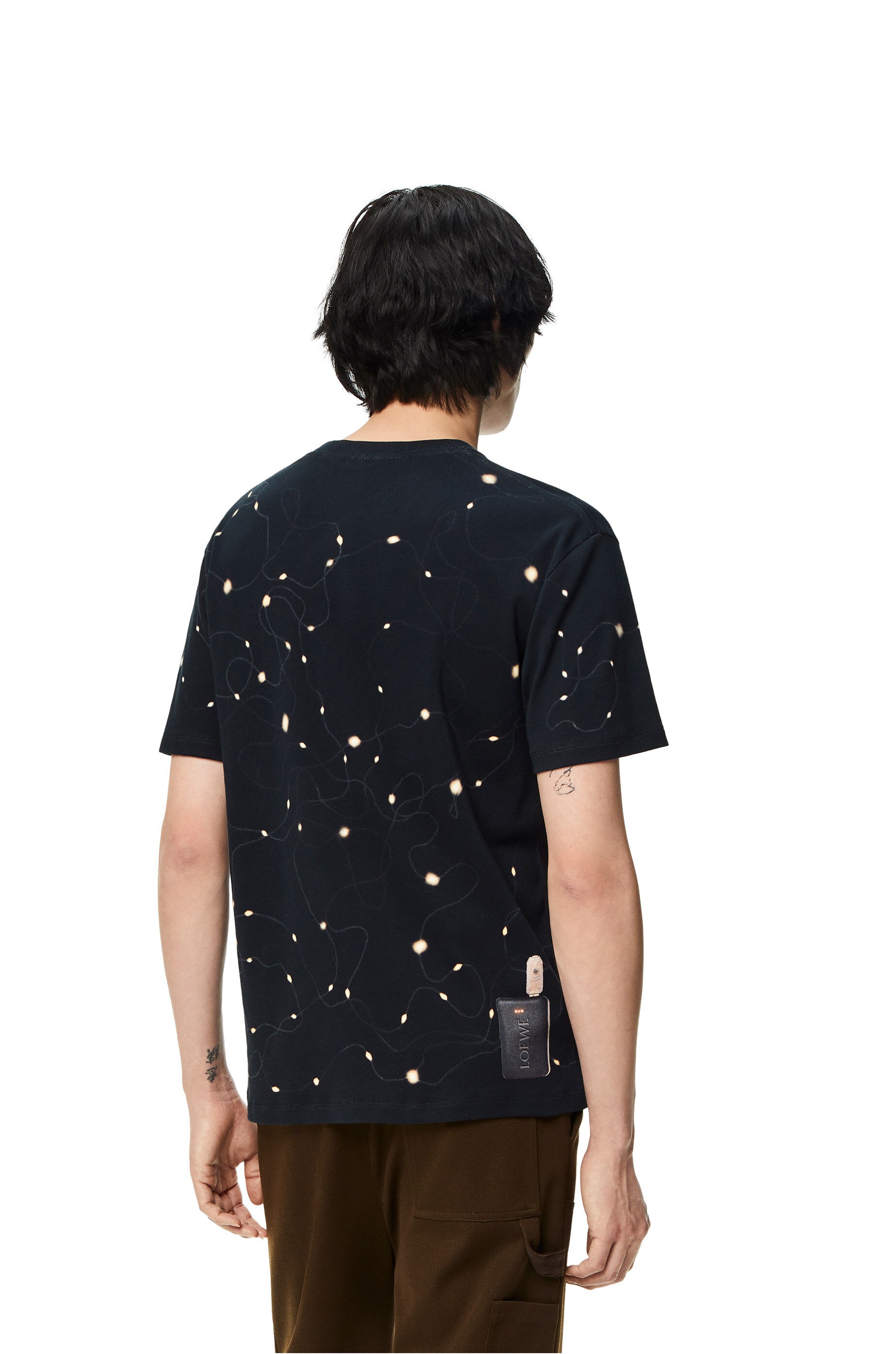 Lights print T-shirt in cotton - 4