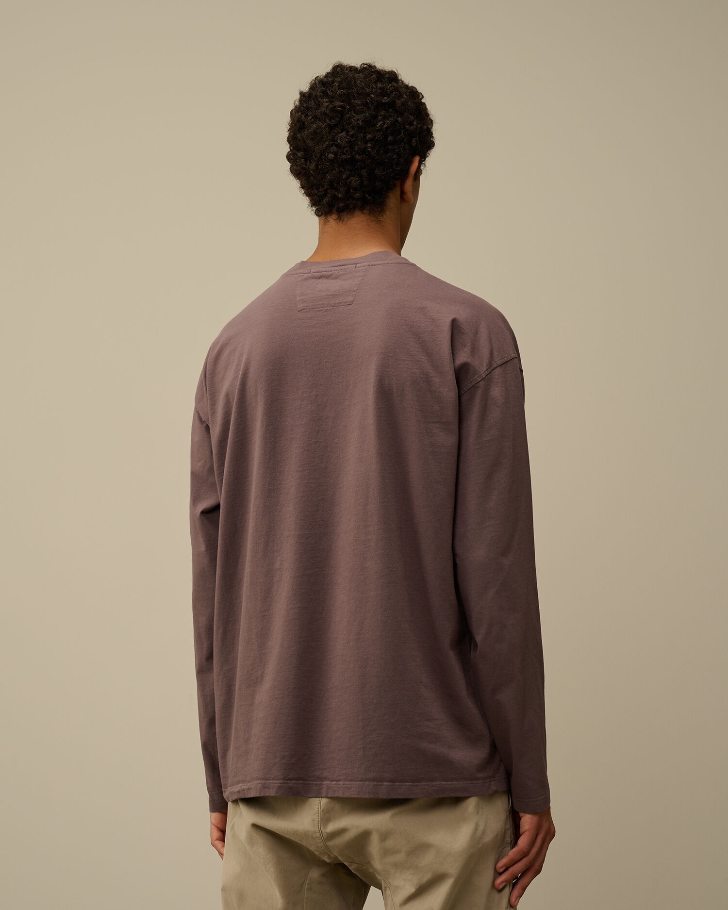 Brushed Jersey Mixed Boxy Longsleeve T-Shirt - 3