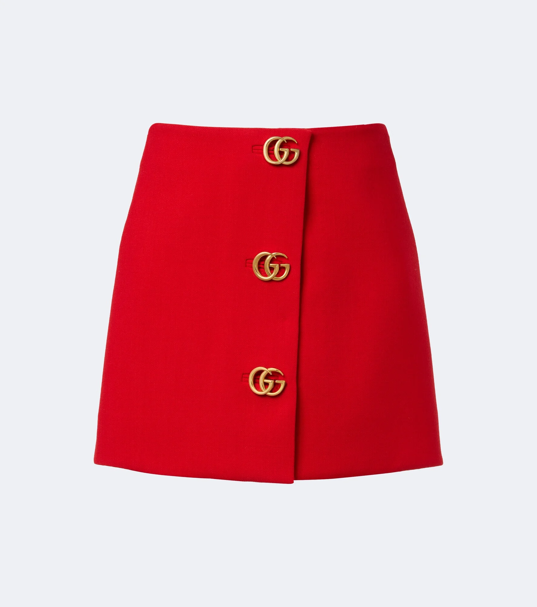 Double G wool crêpe miniskirt - 1