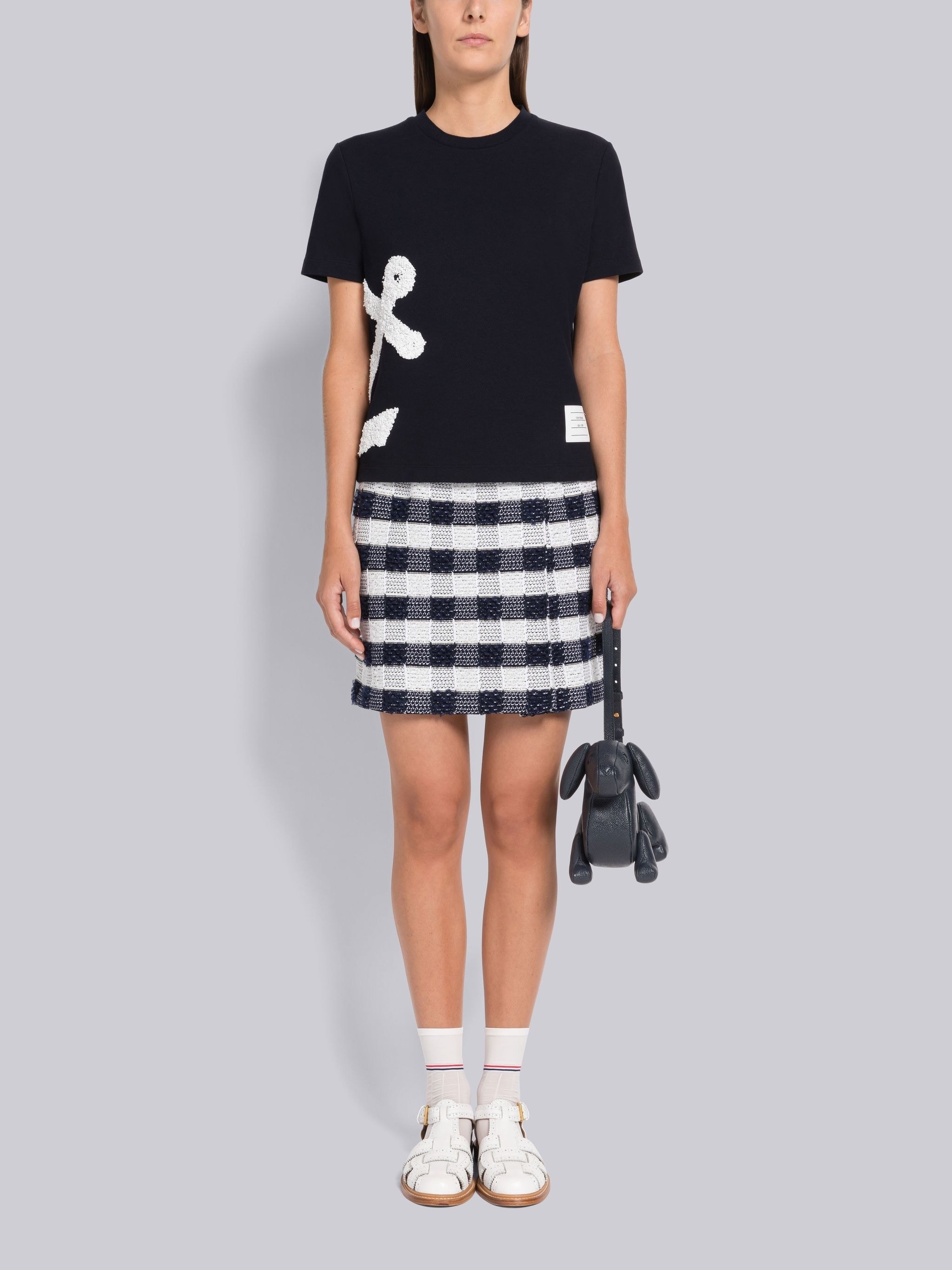 Pique Boucle Anchor Embroidery Tee - 4