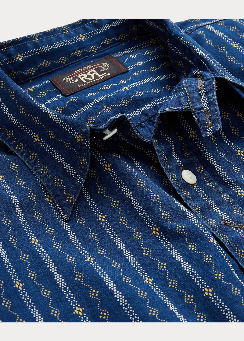 Indigo Print Woven Workshirt 3